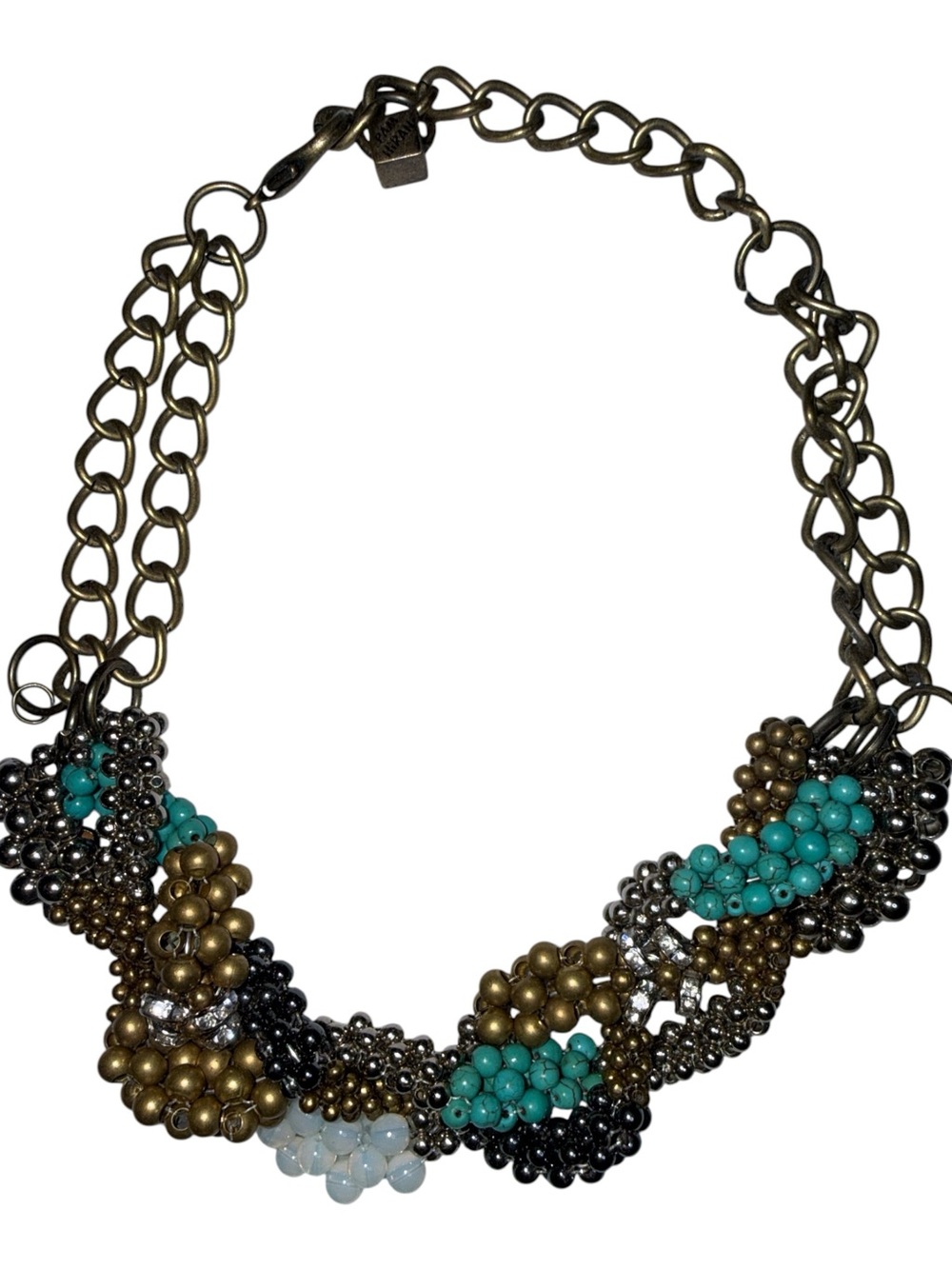 Pam Hiran Retired Anthropologie Multi Beaded Choker Necklace EUC